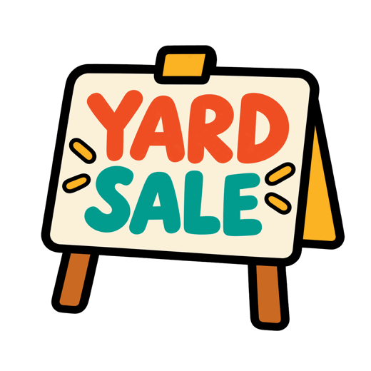 Hand-painted Yard Sale sign